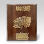 Dřevěná plaketa hasičské auto 25x20cm P01