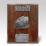 Dřevěná plaketa hasiči v akci 25x20cm