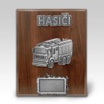 Dřevěná plaketa hasičské auto 25x20cm P01