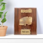 Dřevěná plaketa hasičské auto 25x20cm P01