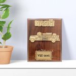 Dřevěná plaketa hasičské auto odltimer 20x15cm
