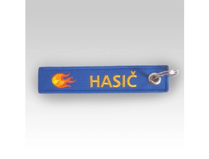Hasičská klíčenka vyšívaná Hasič se nebojí