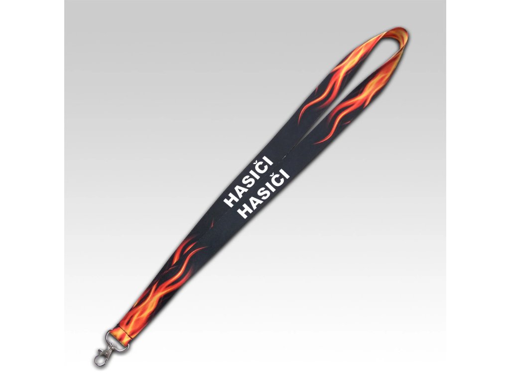 Hasičská klíčenka Oheň s karabinkou