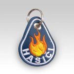 Hasičská klíčenka vyšívaná motiv Plamen