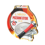 Hasičská medaile 70mm s požární hadicí MDAW001M05