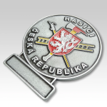 Hasičská medaile barvená se štítkem