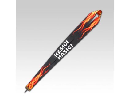 Hasičská stuha Oheň s koncovkou na klips