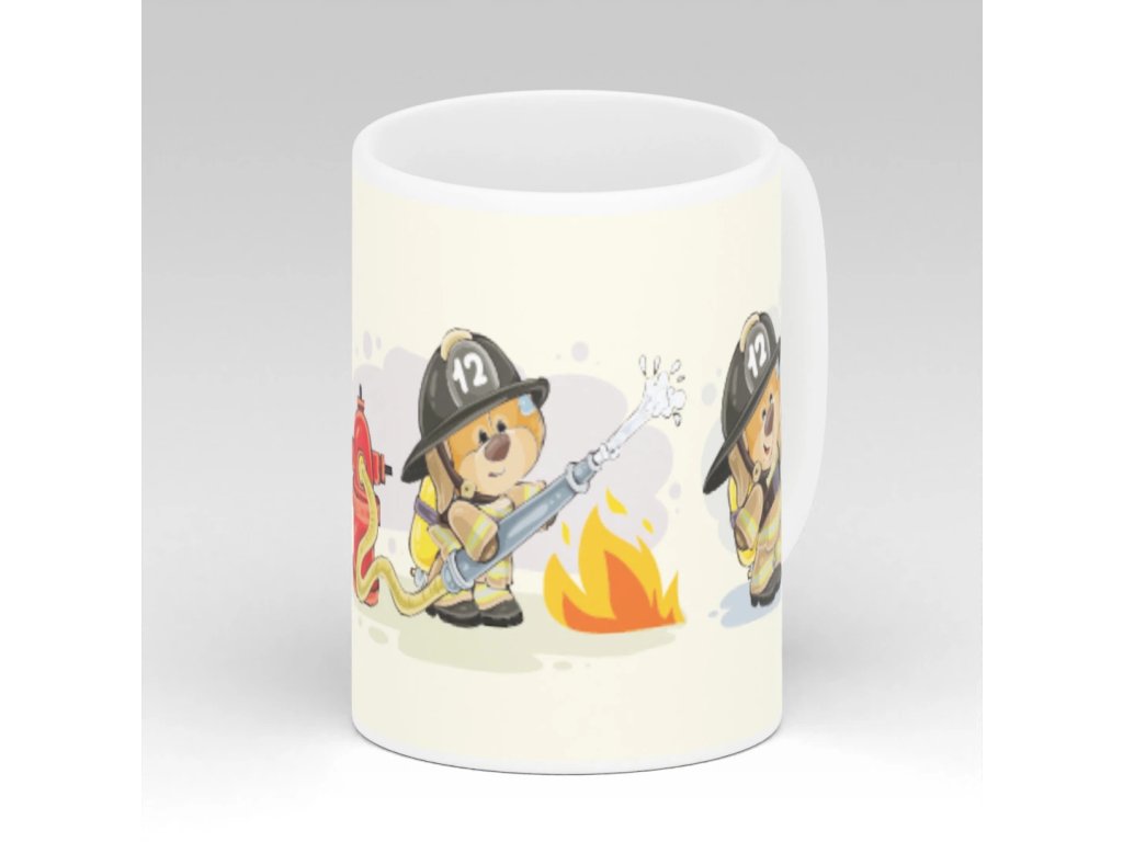 Hrnek s potiskem Medvídci hasiči