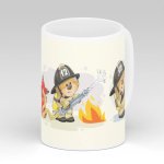 Hrnek s potiskem Medvídci hasiči