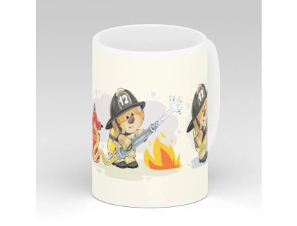 Hrnek s potiskem Medvídci hasiči
