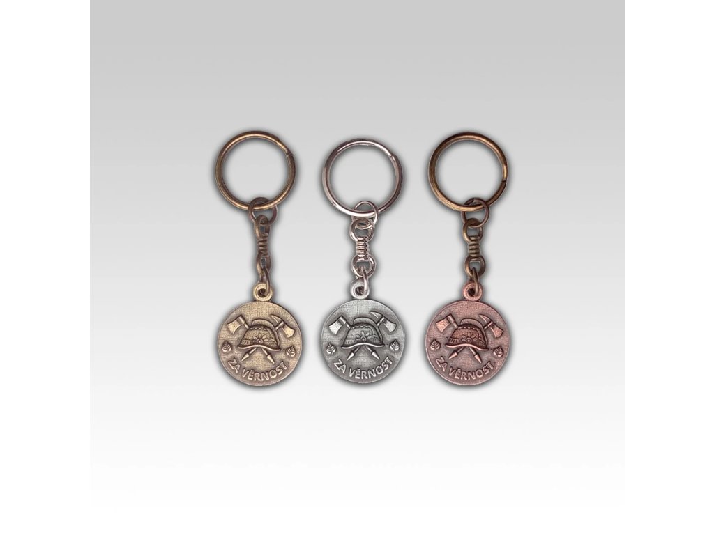 Klíčenka hasičská helma za věrnost