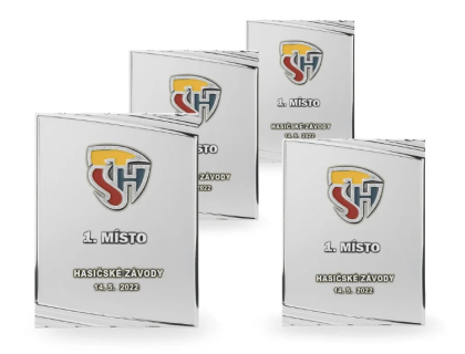 Kovový hasičský diplom