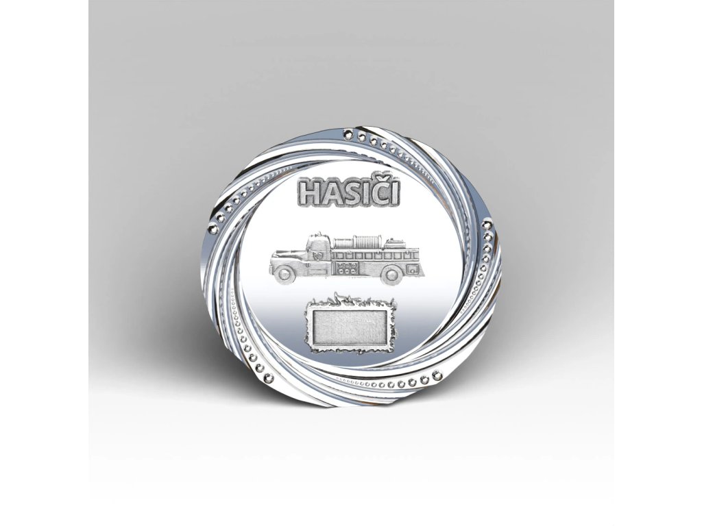 Kovový talíř hasičské auto oldtimer 24 cm