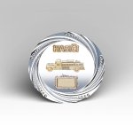 Kovový talíř hasičské auto oldtimer 24 cm