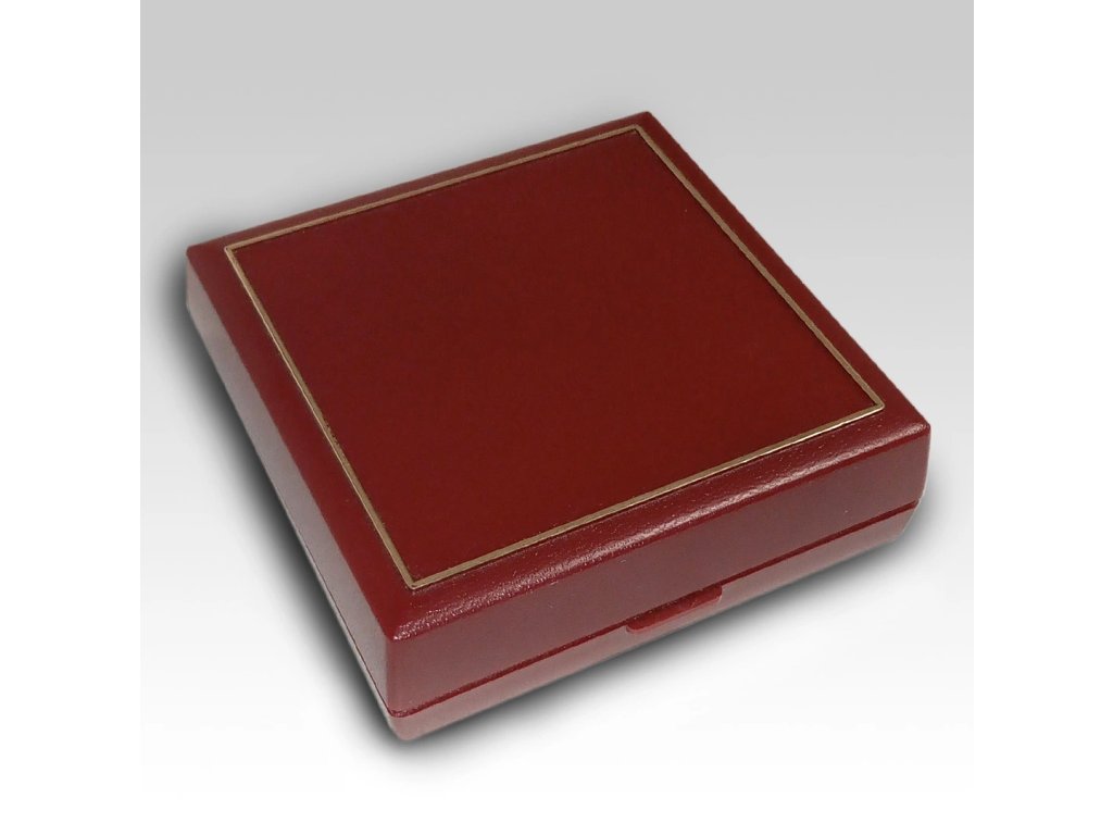 Krabička na medaili 60mm čtvercová červená