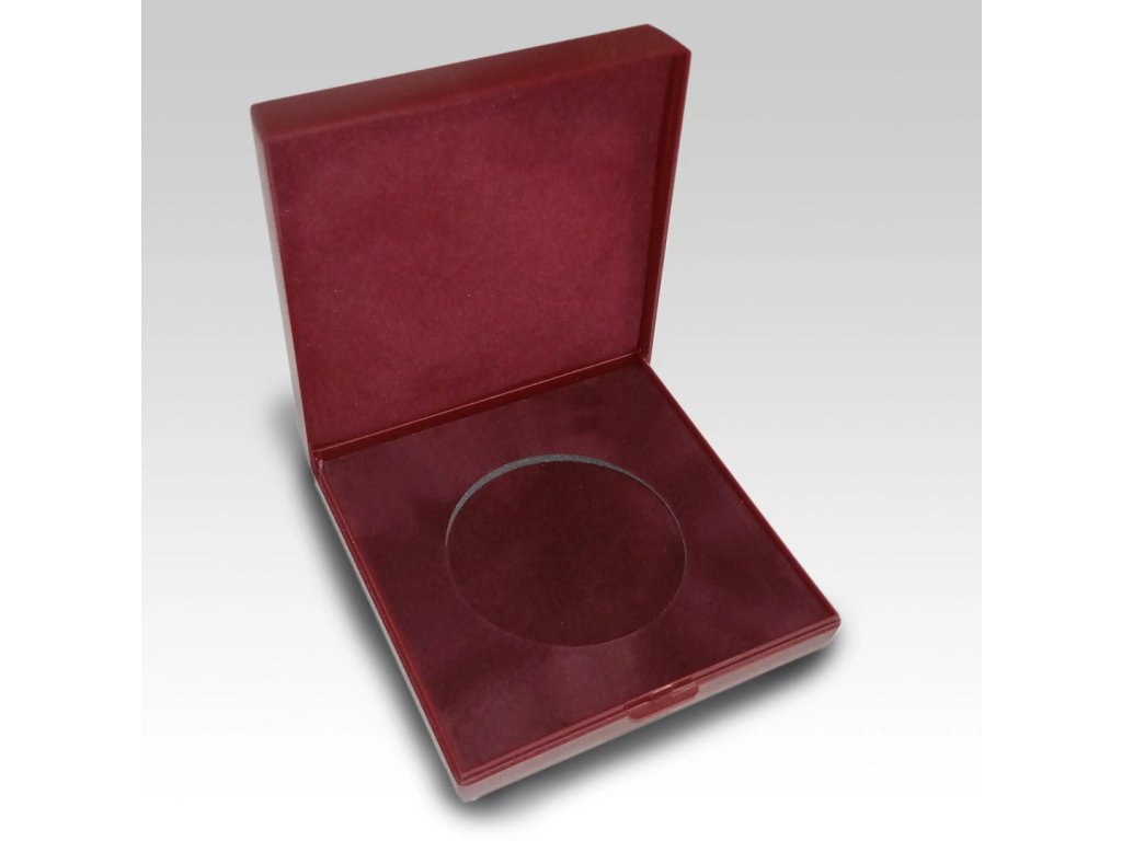 Krabička na medaili 50mm čtvercová červená