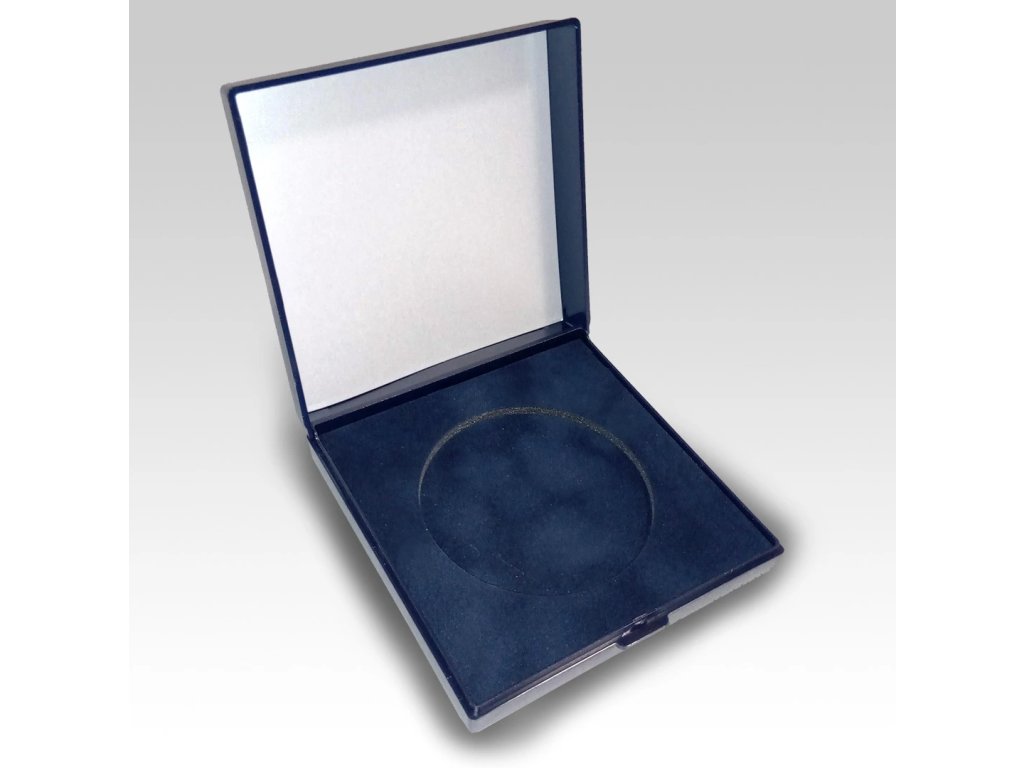 Krabička na medaili 60mm čtvercová modrá