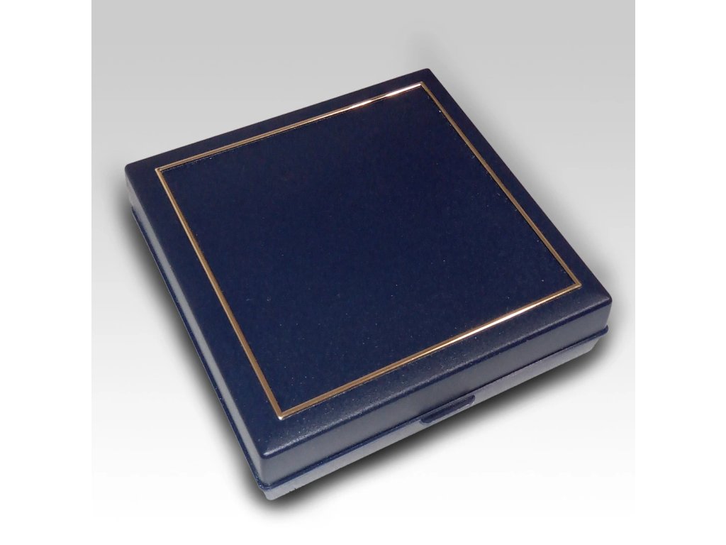 Krabička na medaili 70mm čtvercová modrá
