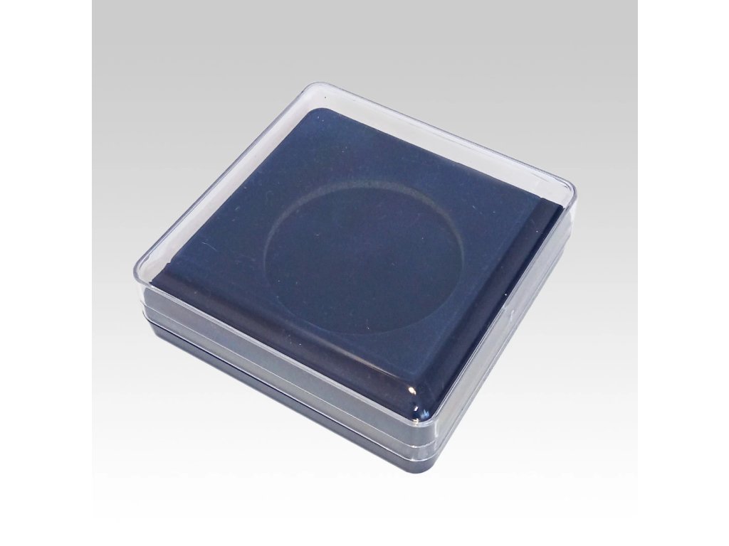 Krabička na medaili s průhledným víčkem modrá