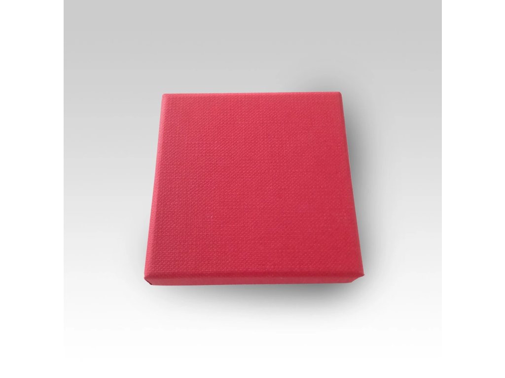 Krabička na odznaky čtvercová červená