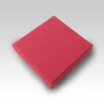 Krabička na odznaky čtvercová červená