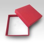 Krabička na odznaky čtvercová červená