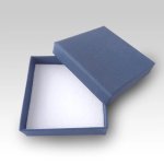 Krabička na odznaky čtvercová modrá