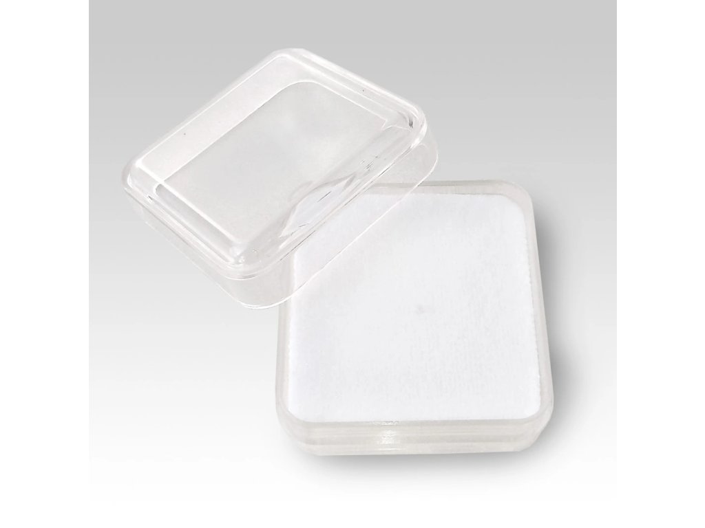 Krabička na odznaky plastová průhledná
