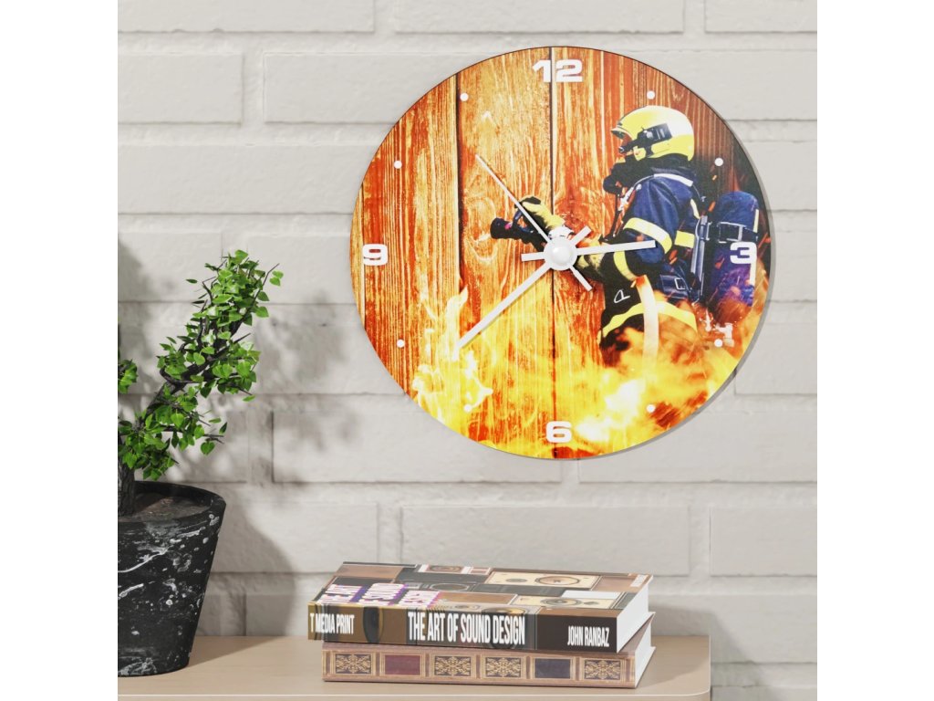 Kruhové hasičské hodiny Zásah