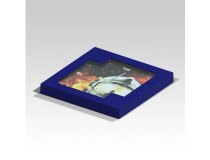 Malé čtvercové hasičské hodiny Helma