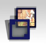 Malé čtvercové hasičské hodiny Florian