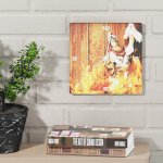 Malé čtvercové hasičské hodiny Florian