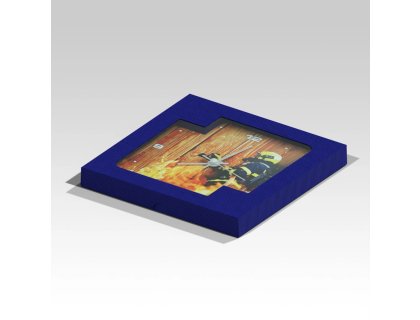 Malé čtvercové hasičské hodiny Zásah