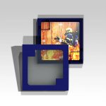 Malé čtvercové hasičské hodiny Zásah