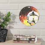 Malé kruhové hasičské hodiny Helma