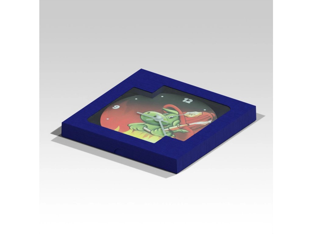 Malé kruhové hasičské hodiny Soptík