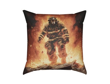 Polštář s potiskem Hasič v plamenech