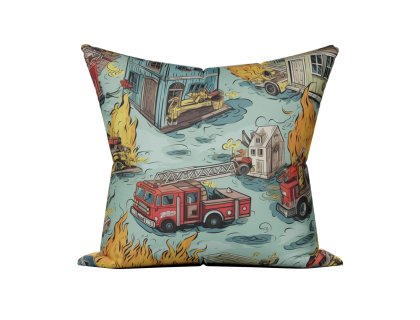 Polštář s potiskem Hasičský chaos II.