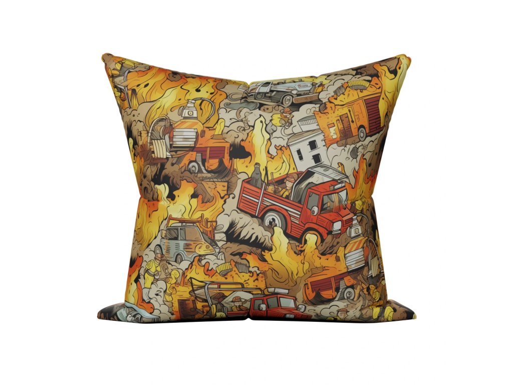 Polštář s potiskem Hasičský chaos I.