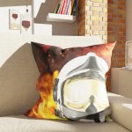 Polštář s potiskem Helma