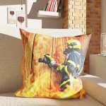 Polštář s potiskem Zásah