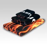 Ručník s potiskem plamen a nápis Hasiči