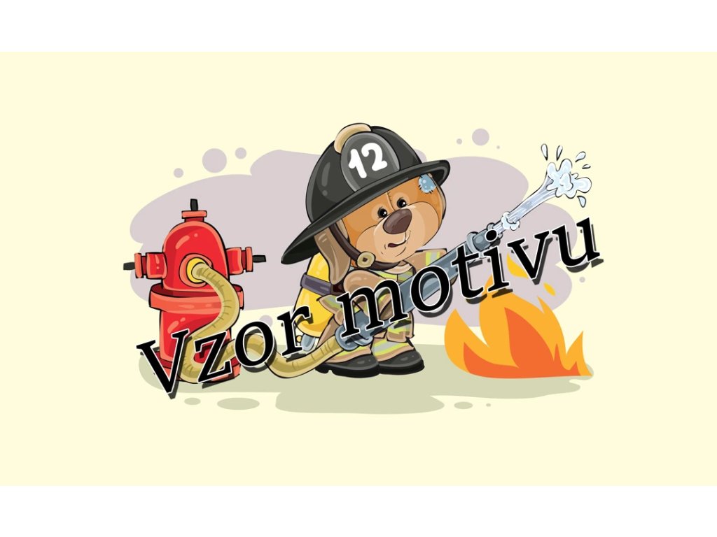 Ručník s potiskem pro hasiče Medvídek hasiči P1