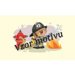 Ručník s potiskem pro hasiče Medvídek hasiči P1