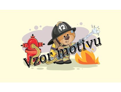 Ručník s potiskem pro hasiče Medvídek hasiči P1