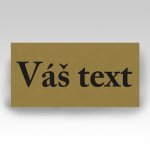 Tištěný štítek zlatý s černým textem