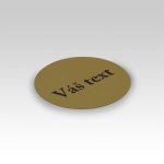 Tištěný štítek kruh 50mm zlatý s černým textem