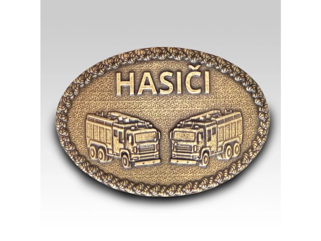 Spona na opasek Hasiči starozlato