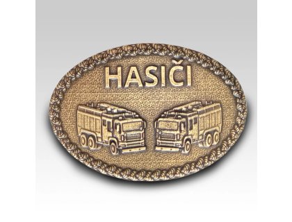 Spona na opasek Hasiči starozlato
