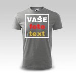 Tričko šedý melír s vlastním potiskem